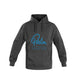 Palm Script Hoodie Jet Grey Front