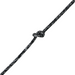 Rudder Line 2mm Black White